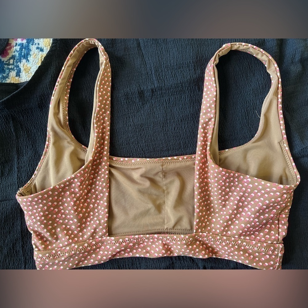 Aerie Women's Brown and Pink Bikini-and-tankini-top - Picture 3 of 4